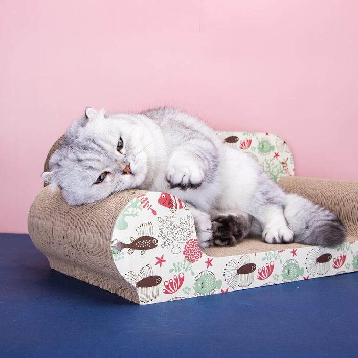 Nobleza - когтеточка для котів з котячою м'ятою, ігрова зона, картридж, 56 x 26 x 20 см