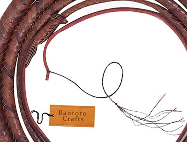 Бантoрo Кравтс Indiana Jones: Кожана батіг з канґару (16 плетінь) - 4.8 м