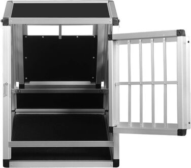 Алюмінієва переносна клітка для собак Transportbox N18 72x50x62 см з аварійним виходом та захистом від ударів, для безпечного транспортування в багажнику автомобіля