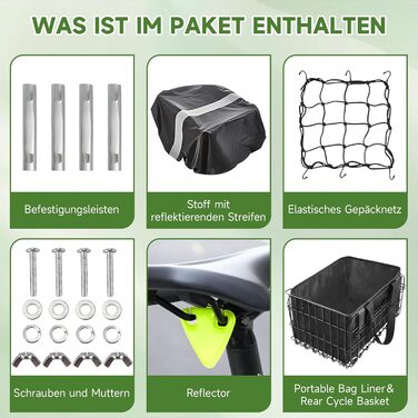 Знімний задній кошик для велосипеда, складний кошик на багажник, великий кошик для велосипеда, шкільний рюкзак, E-Bike, кошик для собак, сірий