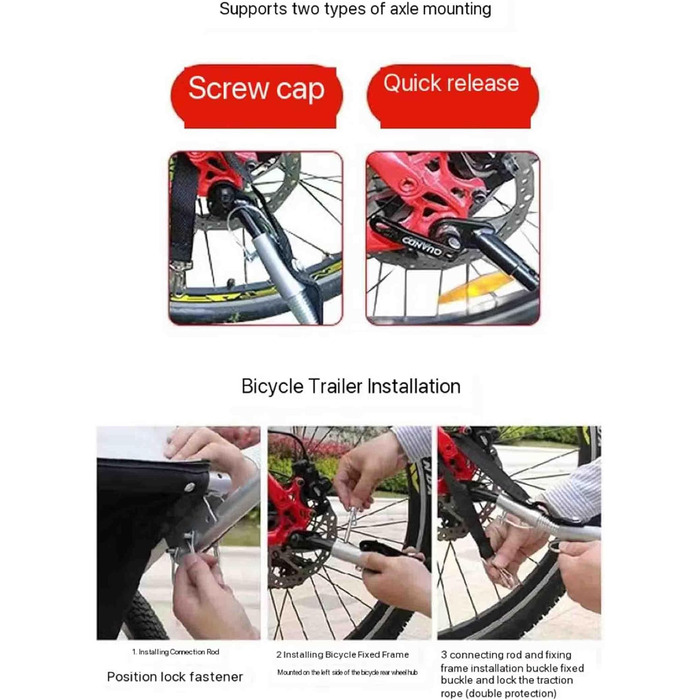 PRUJOY Причіп для собак 2-в-1 з трьома колесами, великий причіп для собак, дитяча коляска та джогер з амортизаторами, стійкий до перекидання (Grizzle)