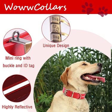 Шлейка для собак з екошкіри, м'яка, з підкладкою, світловідбиваюча, з латунною пряжкою, для собак малих, середніх та великих порід (Червона, XL)