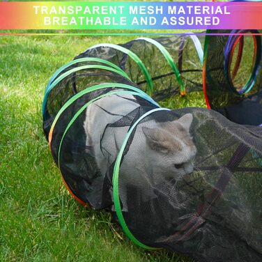 Клітка-тунель для котів DiDiBirDi 2 в 1 на вулицю: тунель та вольєр, портативна клітка для котів, дрібних собак та кроликів