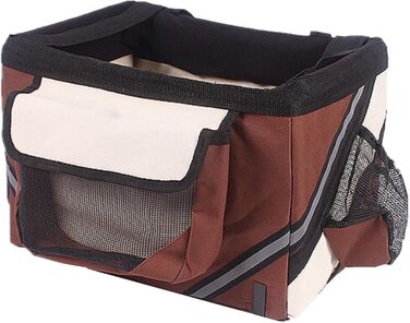 Фahrrad-Hundetasche: Сумка для собак на велосипед DONGXIAO, чорна/коричнева, Oxford-Gewebe, 6 кг, складана