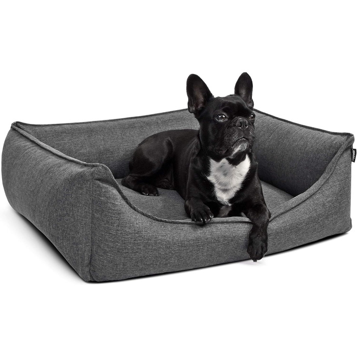 Ортопедичне ліжко для собак з віскоеластичної піни, сіре, 90x70 см