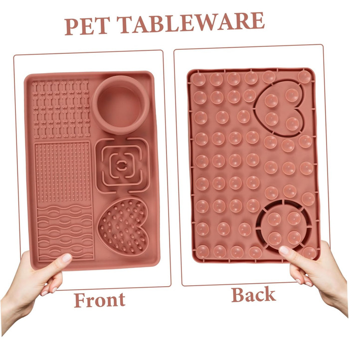 Гумова килимок для собак з присосками, неслизький, великий, силіконовий, для повільного годування, аксесуар для цуценят та собак