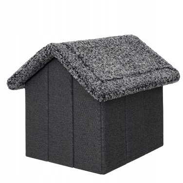 Тепла будка для собаки з хутряним підстилкою та подушкою, середній розмір R3 46x52 см