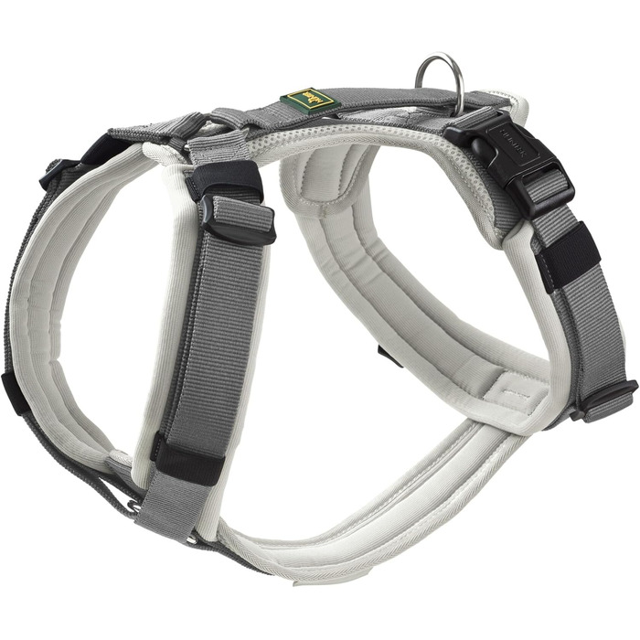 Нашийник для собак HUNTER Hundegeschirr Maldon UP, світло-сірий/сірий, м'який, комфортний, з 3M Scotchlite, 4-ступенева регулювання, з м'яким ручним захопленням (від S-M), розмір XS світло-сірий/сірий