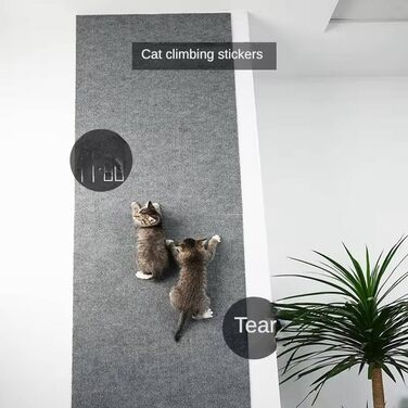 Килимок для котів з ефектом захисту меблів, сірий, для дряпання та лазіння