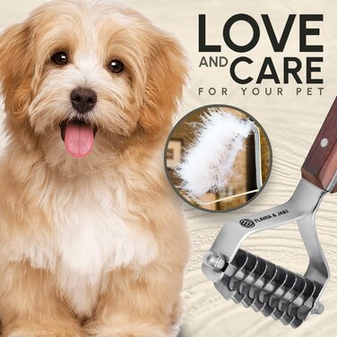 Гребінець для грумінгу підшерстка собак, котів та домашніх тварин FLAMIA & JABZ (14 лез)