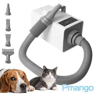 Фен для собак Kanonen-Stil, білий, 2400W, регульована потужність, 1-9 рівнів, температура 35-60°C, сенсорне керування