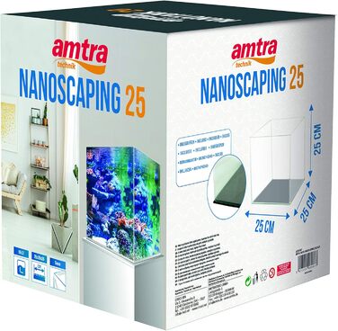 Amtra Nanoscaping Акваріум 30 л, ультрапрозоре скло, 35x28x30 см, з амортизуючим килимком, для золотих рибок і водних черепах