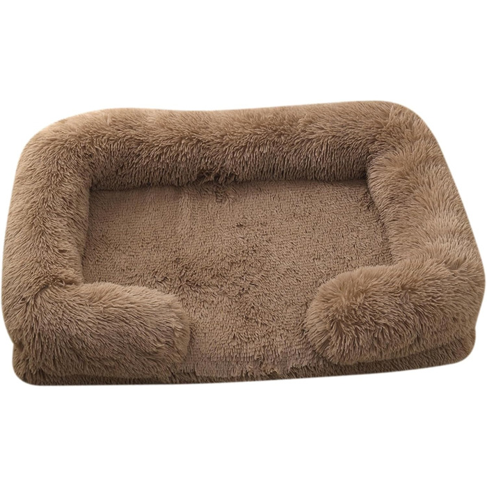 Килимок для собак великих порід, неслизький, для котів середніх порід, класична подушка для собак, можна прати, м'який килимок для собак, м'яке ущільнення, для балкона, вітальні, подорожей (Коричневий, L)