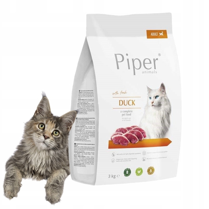 Сухий корм для тварин Piper Animals з качкою, 3 кг