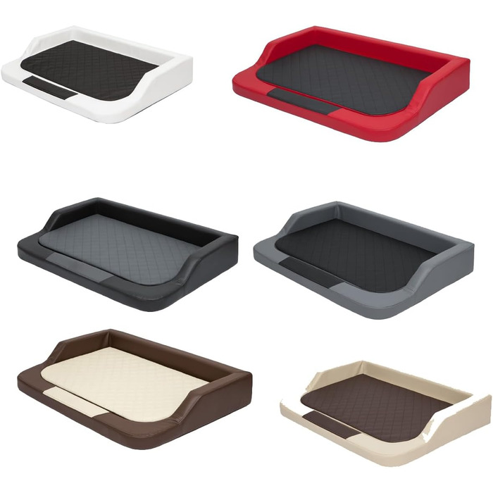 Ортопедичний лежак для собак MEDICO Lux ÖKOLEINEN - 75x50x15 см, чорний з сірим. Лежак для собак різних порід, водонепроникний, ергономічний.