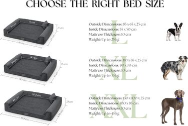 Собаче ліжко Sofi Grosse - м'яке, миється, з поліуретану, для собак середніх та маленьких порід (XXL, 130x100 см, коричневе)