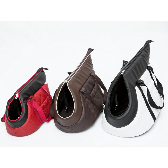 Сумка-переноска для собак і котів з штучної шкіри - переноска для маленьких тварин до 5 кг - сіра, 25 x 50 x 27 см