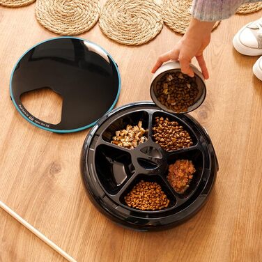 Автоматичний годівниця для домашніх тварин Cecotec Pumba 1600 Purrfect Meal - 1.6 л, 4 відділення, таймер, LED-дисплей, голосовий рекордер