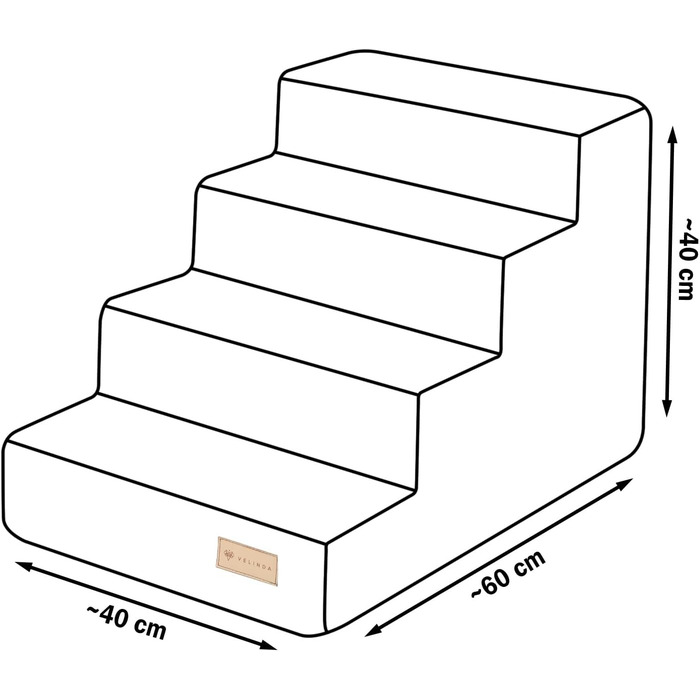 Сходинка для собак Velinda з 4 сходинками, також підходить для котів. Допомагає домашнім тваринам легко підніматися. Матеріал: піна. Колір: темно-синій