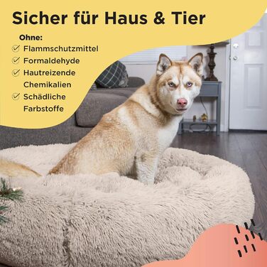 Круглий лежак для собак та котів Best Friends by Sheri - заспокійливий, 91x91 см, Taupe (бежевий)