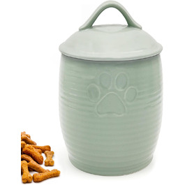 Контейнер для собачих ласощів NIXBYO, зелений, кераміка, герметичний, для зберігання