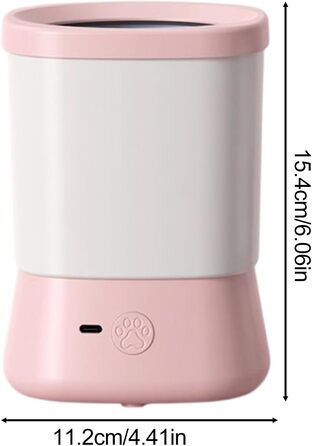 Очищувач лап для собак - чаша для миття лап, аксесуар для догляду за лапами, водонепроникний, для дому, подорожей, кемпінгу, хатніх прогулянок, рожевий