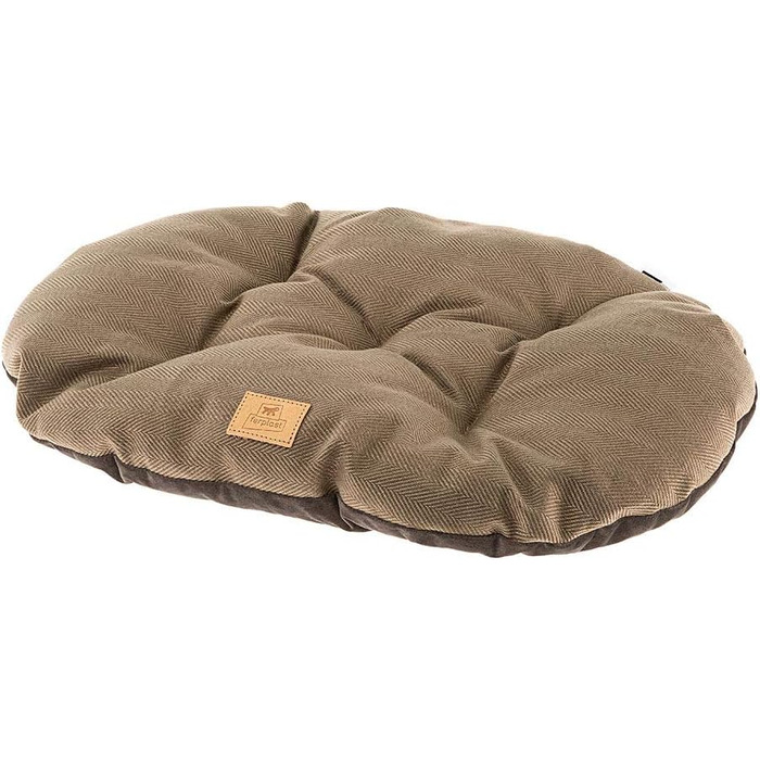 Ліжко для собак та котів Ferplast, м'який лежак, 55 x 41 x 15 см, блакитний (Tweed коричневий, 85 x 5 x 55 см), миється