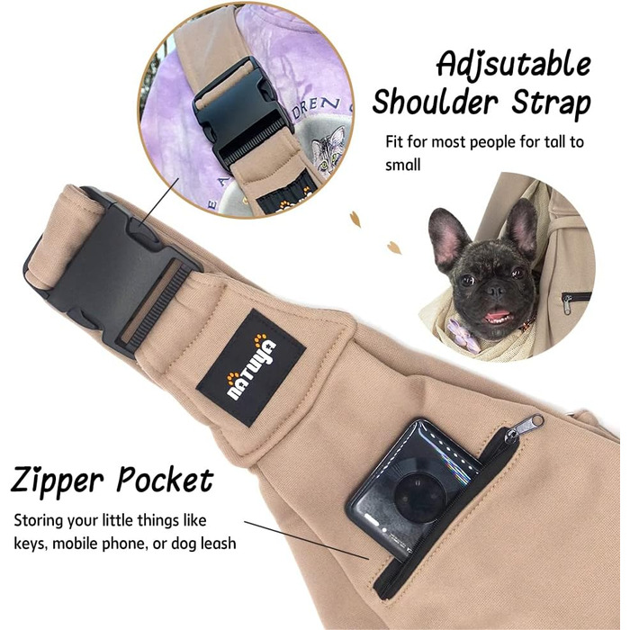 Сумка-переноска для собак NATUYA, сітка, для тварин вагою 5-15 кг, хакі