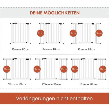 Захисне ворота для дітей Hauck Clear Step Autoclose 2, темно-сірий - самозакривне, без свердління, ширина 75-80 см, висота 77 см