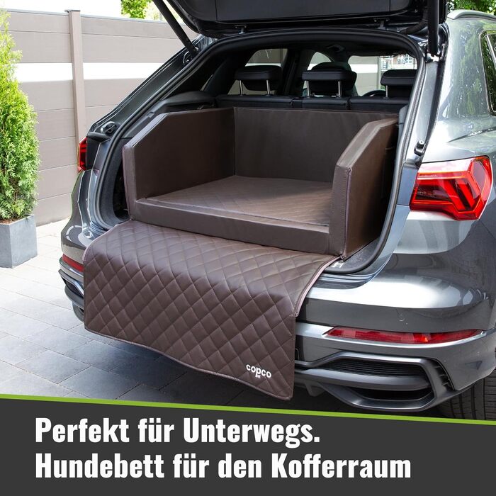 CopcoPet Лежанка для собак у багажник 90x55x38 см, штучна шкіра, захист багажника, водовідштовхувальна, стійка до подряпин, нековзна, міцна з захисним покриттям, для подорожей