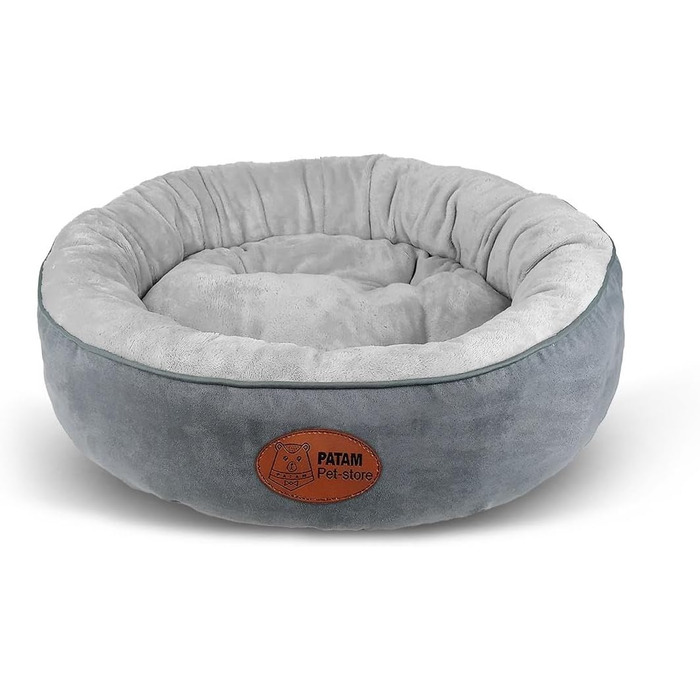 Кругле ліжко для собак та котів Fufi Large 71 см - м'яке, з піднятими бортиками, неслизьке, знімне, для всіх сезонів