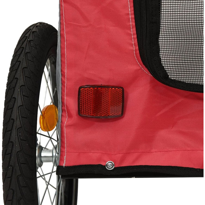 Причіп для велосипеда для собак, червоний та сірий, Oxford-Gewebe & Eisen, модель 93838