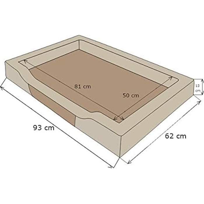 Крісло-лежанка для собак XL, 93x62 см, чорний Eco-шкіра, з м'яким матрацом