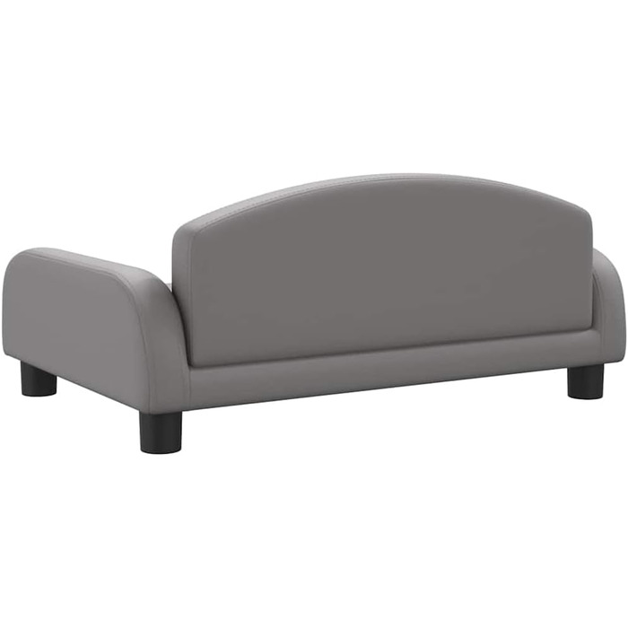 Ліжко для собак і котів vidaXL, м'яке штучна шкіра, сіре, 70x45x30 см, диван для маленьких собак і котів