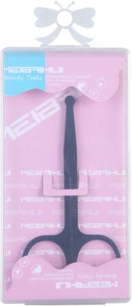 Ножиці для грумінгу собак та котів EWANTO: безпечні, з заокругленими кінцями, з нержавіючої сталі. Ідеально для догляду за обличчям та лапами. Чорний колір.