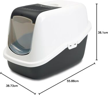 Лоток для котів NESTOR чорного кольору, 56 x 39 x 38,5 см