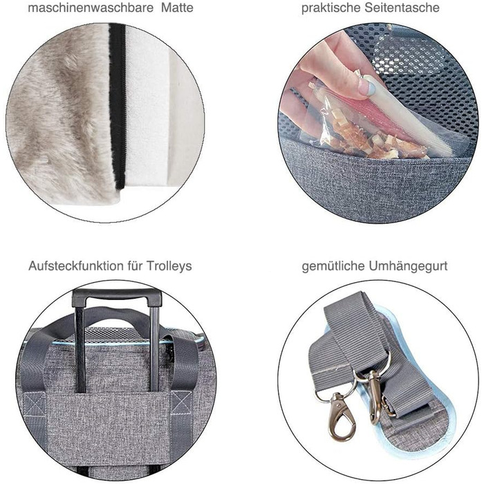 ABISTAB Транспортна переноска для собак і котів, розкладний бокс для авто та авіаперельотів, Maxi 72см, з двостороннім відкриванням та довгим плечовим ременем