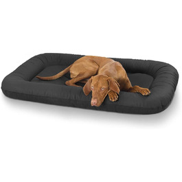 Ліжко для собак Knuffelwuff Jerry XXL 120x85 см чорне, екошкіра, знімний чохол, антислізке дно, для великих, середніх і малих собак