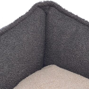 ТRIXIE Лежанка для собак Coline, 80x65 см, сіро-бежева - з перероблених матеріалів, для собак середніх порід, кошик, неслизька, знімний чохол, 36671