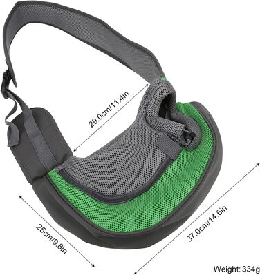 Сумка-переноска для тварин Natudeco, дихаюча сітчаста сумка через плече, сумка для собак, безпечна сумка з регульованим ременем для маленьких тварин, подорожі на відкритому повітрі (L)