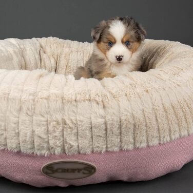 Лежак Scruffs Ellen Donut для собак з штучного хутра, рожевий, розмір L