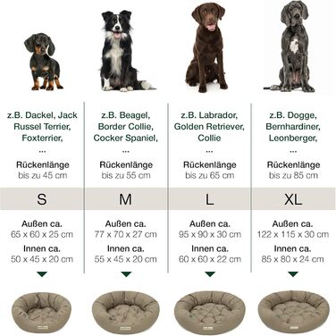 Еко-лежак для собак HOUND & NATURE St. Moritz, круглий, м’який, машинне прання, донат-форма, для малих порід, 65х60 см, колір тауп