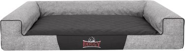 Крісло-лежанка для собак, 80 x 55 см, графіт - м'яке ліжко для домашнього улюбленця