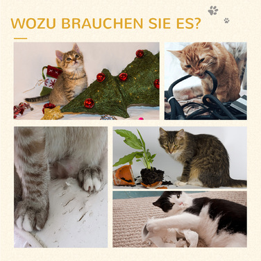 PawHut Cat Tree Маленьке 49 см Котяче дерево з лежачою поверхнею Ігровий м'яч Дерево для лазіння по маленькому коту Stable Cream White