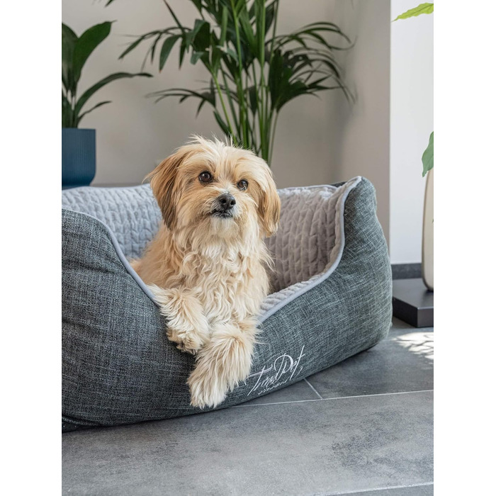 TrendPet VitaBed сірий - ортопедичне преміум-ліжко для собак з матрацом з 5 см Memory Foam (80x70 см)