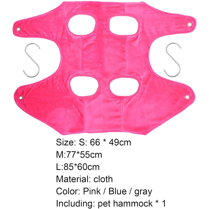 Гамак для грумінгу собак Meideli: зручний гамак для догляду за шерстю, з гачками, для стрижки нігтів, підходить для маленьких собак, сірий