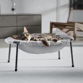 Кішка лежанка-гамак на стіну POMESEA з ефектом заглиблення, двосторонній яскравий матеріал, для використання цілий рік, можна прати в машині, легко монтується без інструментів - для котів в приміщенні та на вулиці, XXL