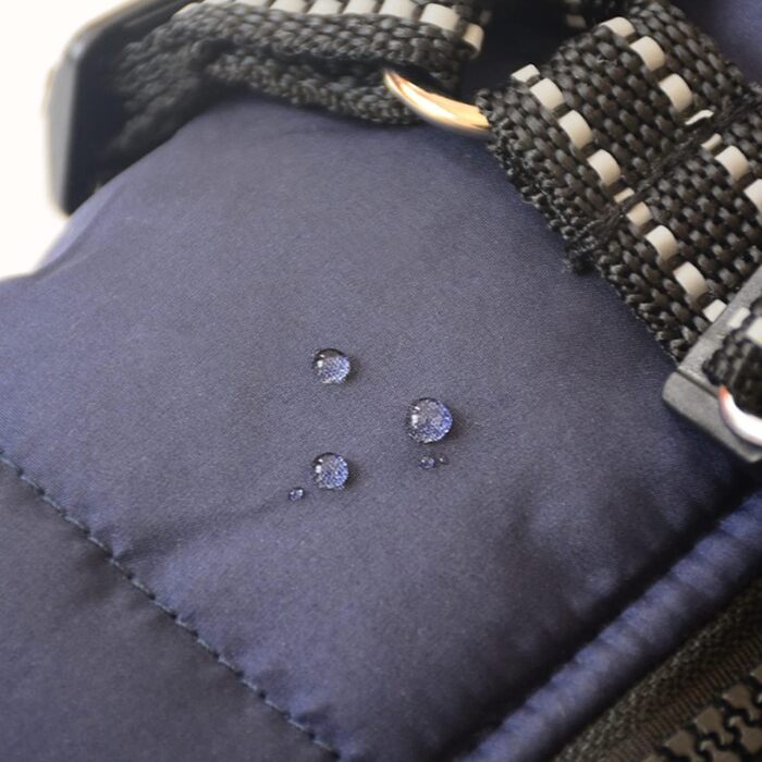 Водонепроникний жилет для собак на зиму Ectkuee, для маленьких собак, з D-порогом, блакитний (M)