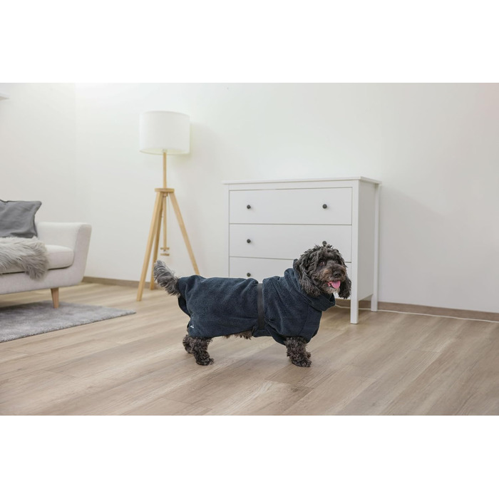 Халат для собак Kerbl, блакитний, XL, довжина спини 70 см, колір navy