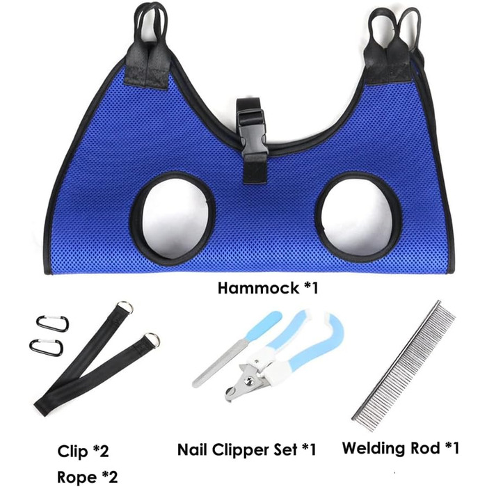 Гамак для грумінгу собак Muejjur, гамак для підстригання нігтів, ідеально для грумінгу та догляду за собаками, вага 20-29,9 кг